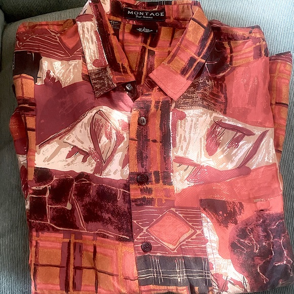 Montage Designer Silk Button Up | Large | new without tags - Picture 2 of 4